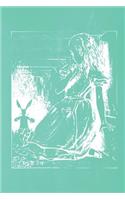 Alice in Wonderland Pastel Chalkboard Journal - Alice and The White Rabbit (Green): 100 page 6" x 9" Ruled Notebook: Inspirational Journal, Blank Notebook, Blank Journal, Lined Notebook, Blank Diary(2 Alice in Wonderland Pastel Chalkboard Journal - Alice and the Flamingo)