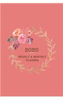 2020 Planner Weekly and Monthly: Jan 1, 2020 to Dec 31, 2020: Weekly & Monthly Planner + Calendar Views - Planner Gift, 100+ Pages, 6x9, Soft Cover, Matte Finish