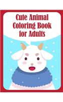 Cute Animal Coloring Book for Adults