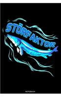 Störfaktor: Fishing Notebook for Catches Sturgeon Fishing Gift Fisherman Journal Angler Present Dad Fisher Grandpa License Fishing Trip Diary Travel Planner Boo