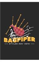 Bagpiper: 6x9 Bagpipe - dotgrid - dot grid paper - notebook - notes