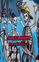 Halloween Journal Notebook: Daily Journaling - Lined Paper Wide Ruled Notes Spark Your Imagination and Positive Thinking - skeleton dancing Print