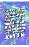 For God So Loved The World That He Gave His One And Only Son, That Whoever Believes In Him Shall Not Perish But Have Eternal Life. John 3