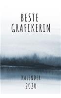 BESTE Grafikerin KALENDER 2020: Cooles Geschenk für eine Grafikerin - Kalender Geschenkidee für das Jahr 2020 im White Black Design - mit zusätzlicher Jahresübersicht und Kontaktli