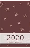 2020 Productivity Planner: Accomplish your goals. Set your goals and review the progress. Personal and professional to-dos, agenda, Gratitude section and more. 8.5" x 5.5". Po