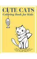 Cute Cats: Coloring Book for Kids