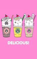 Super Cute Kawaii Delicious Rabbit Dog Cat Coffee Drink Notebook