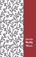 2020-2021 Monthly Planner: Floral Two Year (24 Months) Monthly Calendar Planner with Inspirational Quotes- Holidays and Observances(3 Pretty Planners)