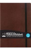 Monsieur Notebook Leather Journal - Brown Plain Medium A5
