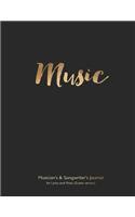 Musician's and Songwriter's Journal for Lyrics & Music (Guitar Version)