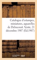 Catalogue d'Estampes, Miniatures En Noir Et En Couleurs, Portraits, Vignettes, Dessins