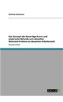 Konzept der Beveridge-Kurve und empirische Befunde zum aktuellen Mismatch-Problem am deutschen Arbeitsmarkt