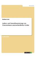 Außen- und Innenfinanzierung von Unternehmen unterschiedlicher Größe