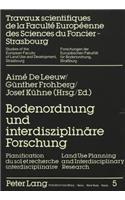 Bodenordnung und interdisziplinaere Forschung