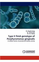 Type II fimA genotype of Porphyromonas gingivalis