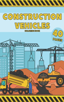 Construction Vehicles Coloring Book
