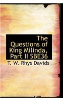 Questions of King Milinda, Part II Sbe36: (English)