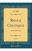 Revue Celtique, Vol. 36: Années 1915-1916 (Classic Reprint)