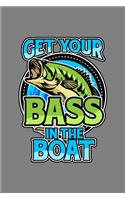 Get Your Bass In A Boat: With a matte, full-color soft cover this Cornell lined notebook is the ideal size (6x9in) 54 pages to write in. It makes an excellent gift too