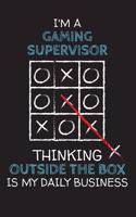 I'm a GAMING SUPERVISOR: Thinking Outside The Box - Blank Dotted Job Customized Notebook. Funny Profession Accessories. Office Supplies, Work Colleague Leaving Gift, Co-Work