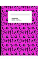 College Ruled 200 Pages: Dark Pink Mermaids Composition Notebook, Mermaids College Composition Book, Notebook For Girls That Love Mermaids, Pretty Mermaids Pattern