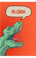 Gloria: Dinosaur Tyrannosaurus Blank Comic Book Notebook Journal Book 120 Pages 6x9