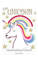 Cute Unicorn Handwriting Practice