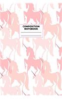 Composition Notebook: Unicorn Journal for Girls, Teen and Women Cute Matte Cover Design with Blank Lined Interior College Ruled (Great as Party Favors, Gifts, Diary, Jour