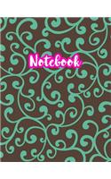 Notebook: Cute Blank Lined Journal Large 8.5 x 11 Matte Cover Design with Ruled White Paper Interior (Perfect for School Notes, Girls and Boys Diary, Kids Wri