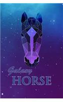 Galaxy Horse: 200 Pages 6 x 9 Geometric Animal Design Blank Lined Journal, Notebook or Diary(1 Galaxy Animals)