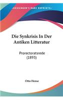 Synkrisis In Der Antiken Litteratur: Prorectoratsrede (1893)