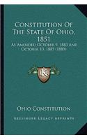 Constitution Of The State Of Ohio, 1851