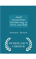 Adolf Sonnenthal: Schilderung in Wort Und Bild - Scholar's Choice Edition