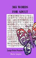 365 Words For Adult Large Print Puzzles Books: Word Finds Word Search Puzzles Games Brain