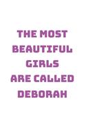 Deborah Girl Woman Notebook: Lined Paper Journal 6x9 - 120 Pages