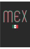Vintage Mexico Notebook - Mexico Diary - Retro Mexican Flag Journal - Mexico Gifts