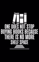 One Does Not Stop Buying Books Because There Is No More Shelf Space