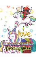 I love Unicorn Coloring Book: An Adult Coloring Book with Magical Animals, Cute Princesses, and Fantasy Scenes for Relaxation