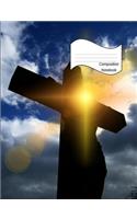 Composition Notebook: College Ruled Blank Lined Journal Diary Christian Jesus on Cross