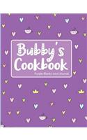 Bubby's Cookbook Purple Blank Lined Journal