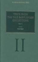 Texts from the Yale Babylonian Collections