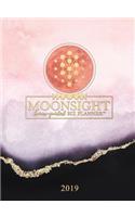 Moonsight Planner - Moon Phase Business Calendar - 2019 (12-Month Weekly- Rose Quartz)