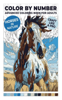 Color by Number: Horses in Nature: Advanced Coloring Book for Adults Create Pictures Like a Real Artist