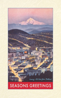 Vintage Lined Notebook Seasons Greetings, Mt. Hood from Portland