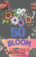 50 Bloom Flower Coloring Book