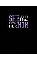 She Gets It From Her Mom (Gymnastics): 3 Column Ledger(758 3 Column Ledger)