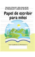 Papel de escribir para niños