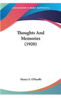 Thoughts And Memories (1920)