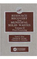 Resource Recovery From Municipal Solid Wastes