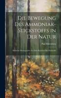 Die Bewegung Des Ammoniak-Stickstoffs in Der Natur